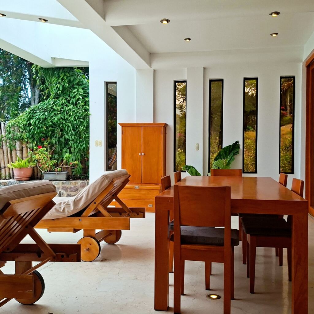 A place to gather, share a meal, and watch the light change over the volcanoes.